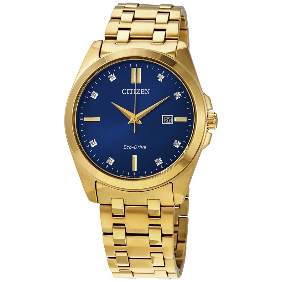 Citizen Corso Eco-Drive Diamond Blue Dial Watch BM7103-51L - The Watches Men & Co