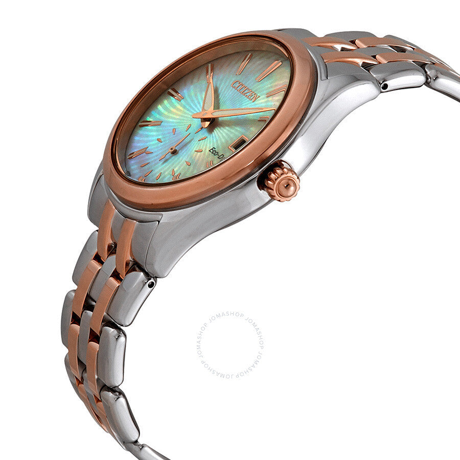Citizen Corso Light Champagne Mother of Pearl Dial Two-Tone Ladies Watch EV1036-51Y - Dawson Watches #2