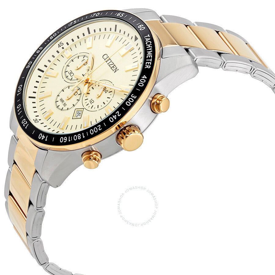 Citizen Cream Dial Men's Two Tone Chronograph Watch AN8076-57P - Dawson Watches #2