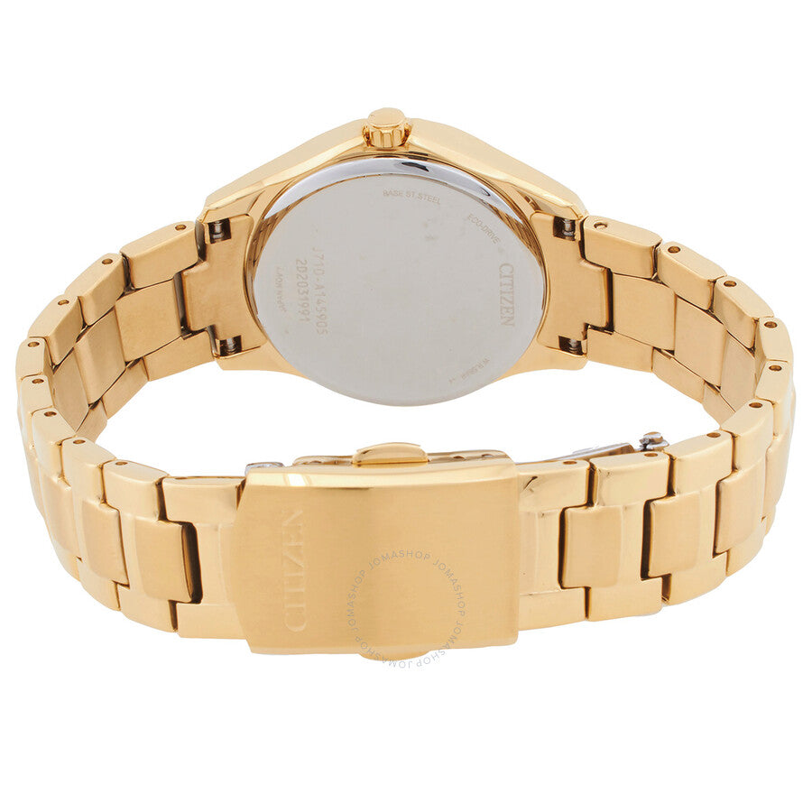 Citizen Crystal Eco-Drive Champagne Dial Ladies Watch FE1147-79P - Dawson Watches #3