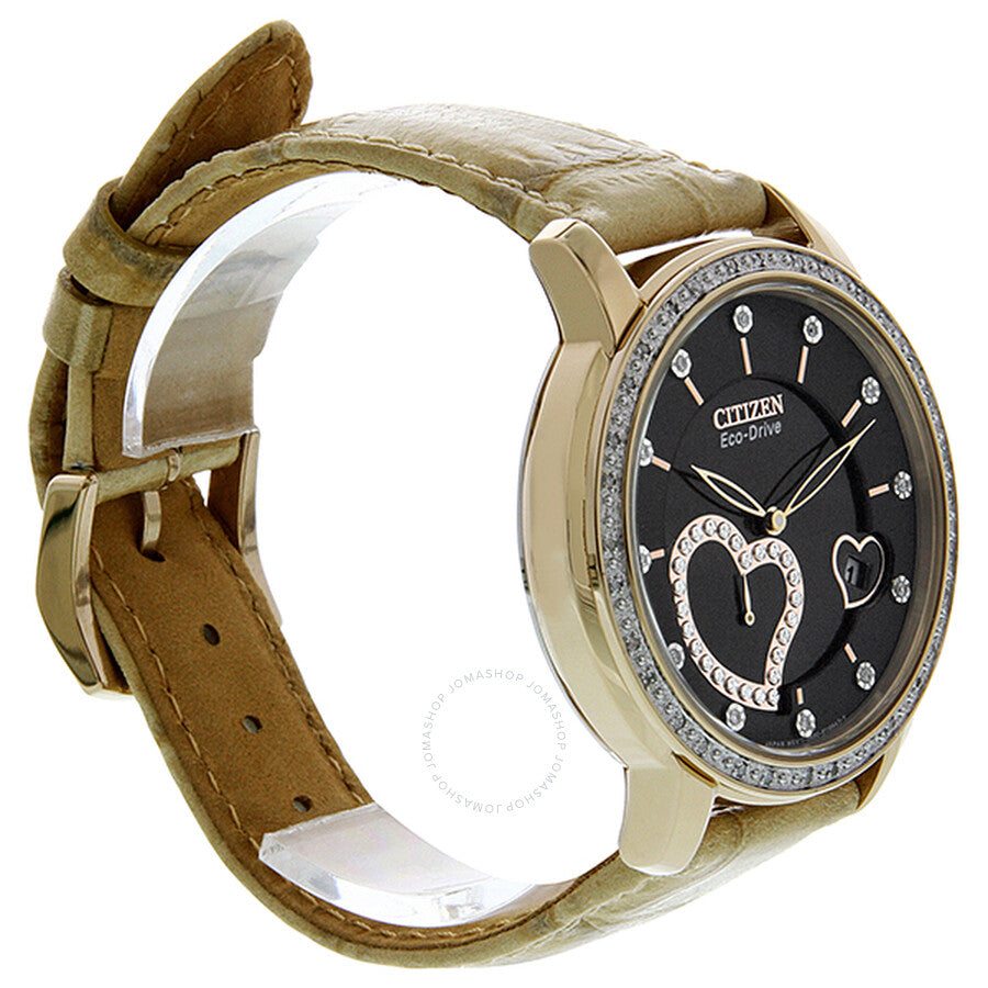 Citizen Desire Eco-Drive Diamond Brown Dial Rose Gold-Tone Ladies Watch EV1003-09X - Dawson Watches #5