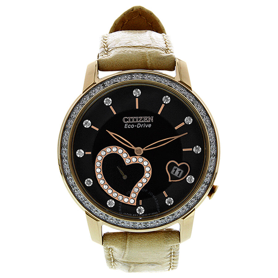 Citizen Desire Eco-Drive Diamond Brown Dial Rose Gold-Tone Ladies Watch EV1003-09X#EV1003-09X - Dawson Watches #6