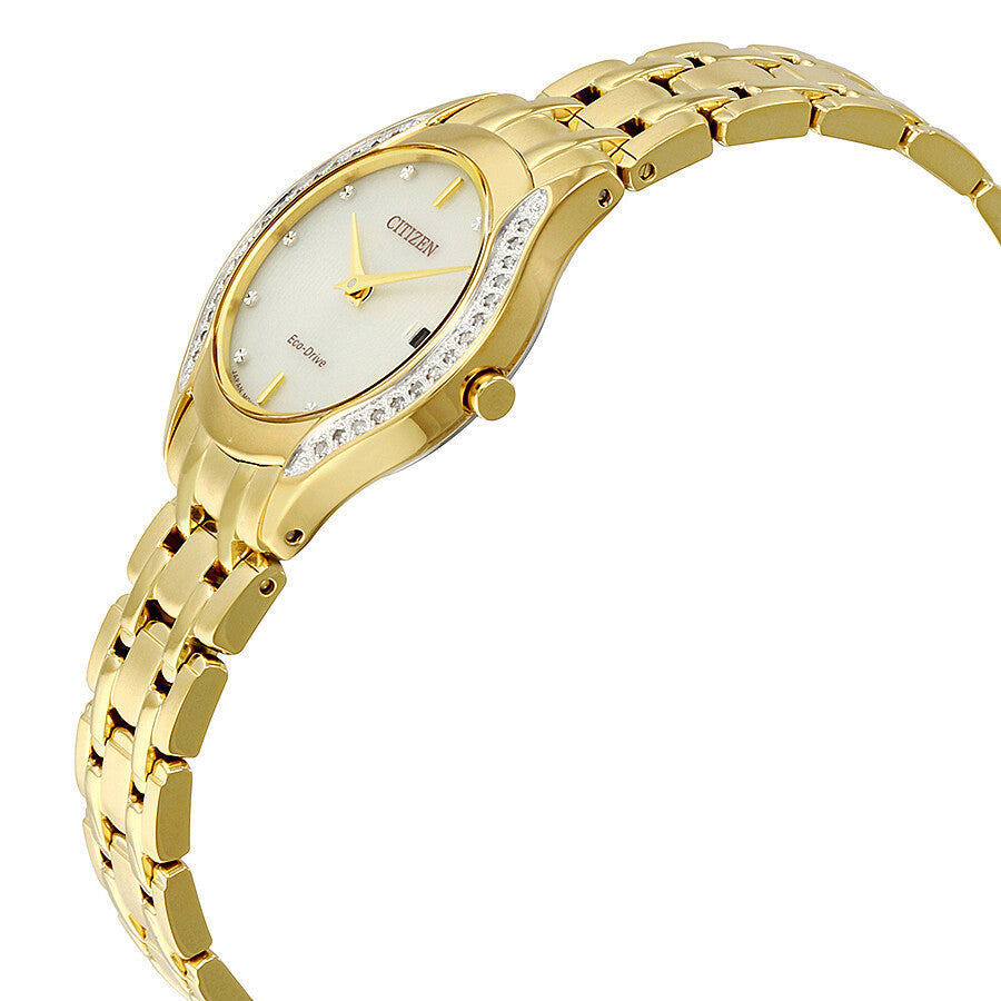 Citizen Diamond Bezel Gold-tone Stainless Steel Ladies Watch GA1062-51P - Dawson Watches #2