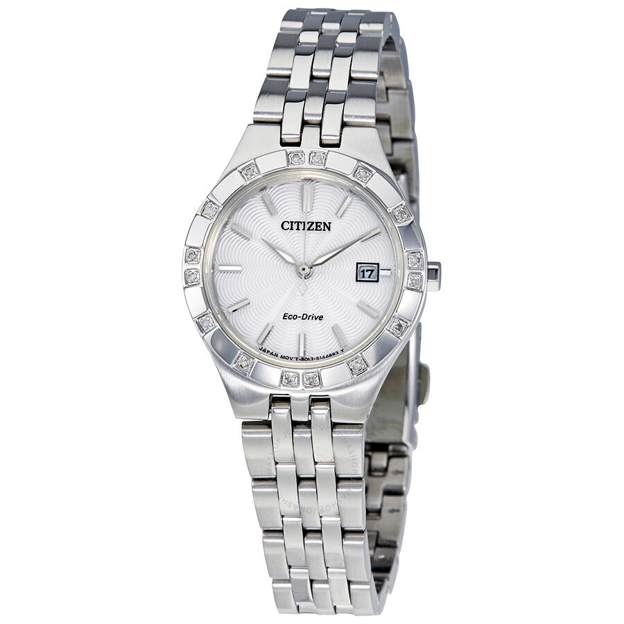 Citizen Diamond Silver-tone Stainless Steel Ladies Watch EW2330-51A - Dawson Watches
