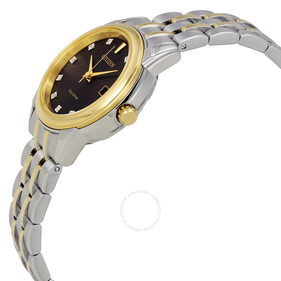 Citizen Diamond Black Dial Ladies Watch EW2394-59E - Dawson Watches #2