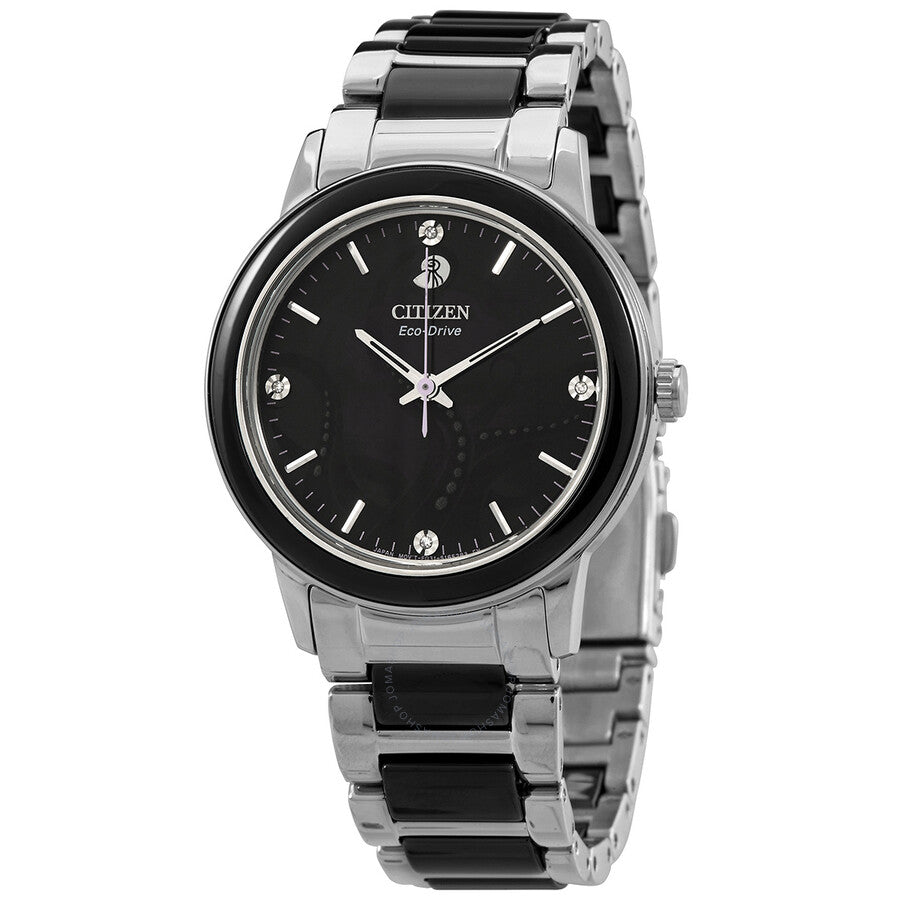 Citizen Disney Villains Ursala Diamond Black Dial Ladies Watch EM0748-51W - Dawson Watches