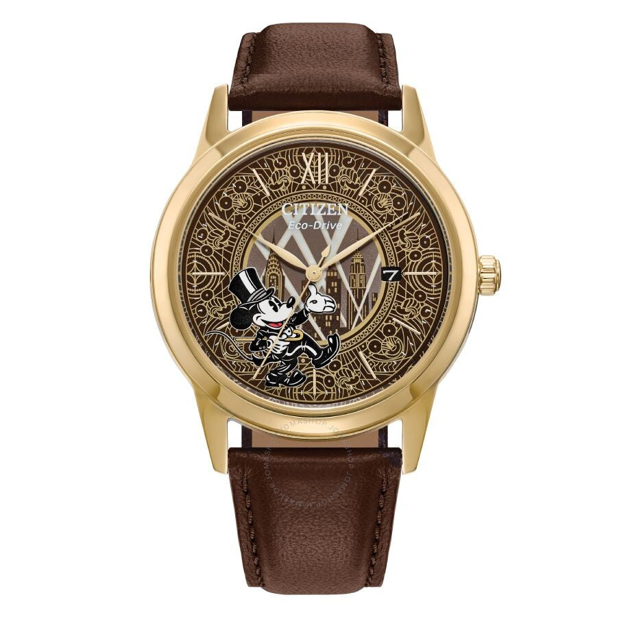 Citizen Disney100 Mickey Mouse Fanfare Box Set Brown Dial Men's Watch AW1783-43W - Dawson Watches