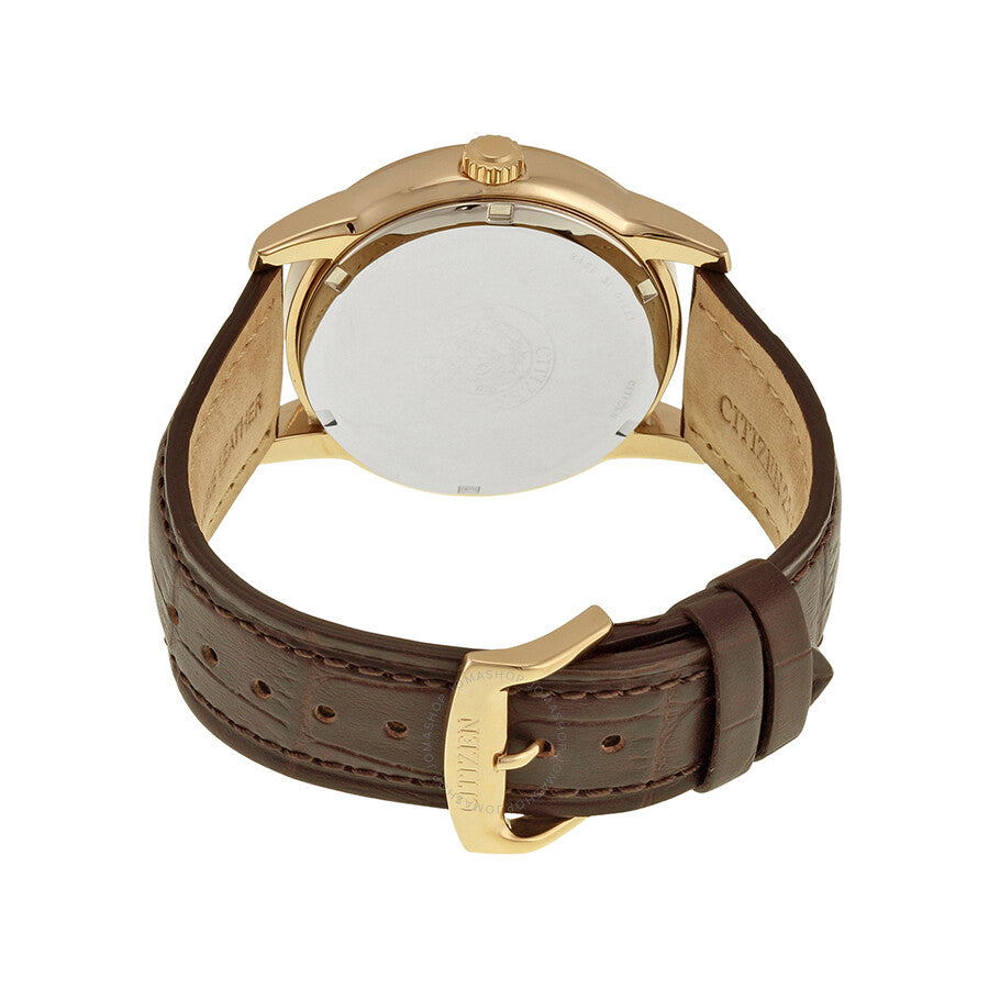 Citizen Dress Eco-Drive Black Dial Brown Leather Men's Watch BU2013-08E - Dawson Watches #3