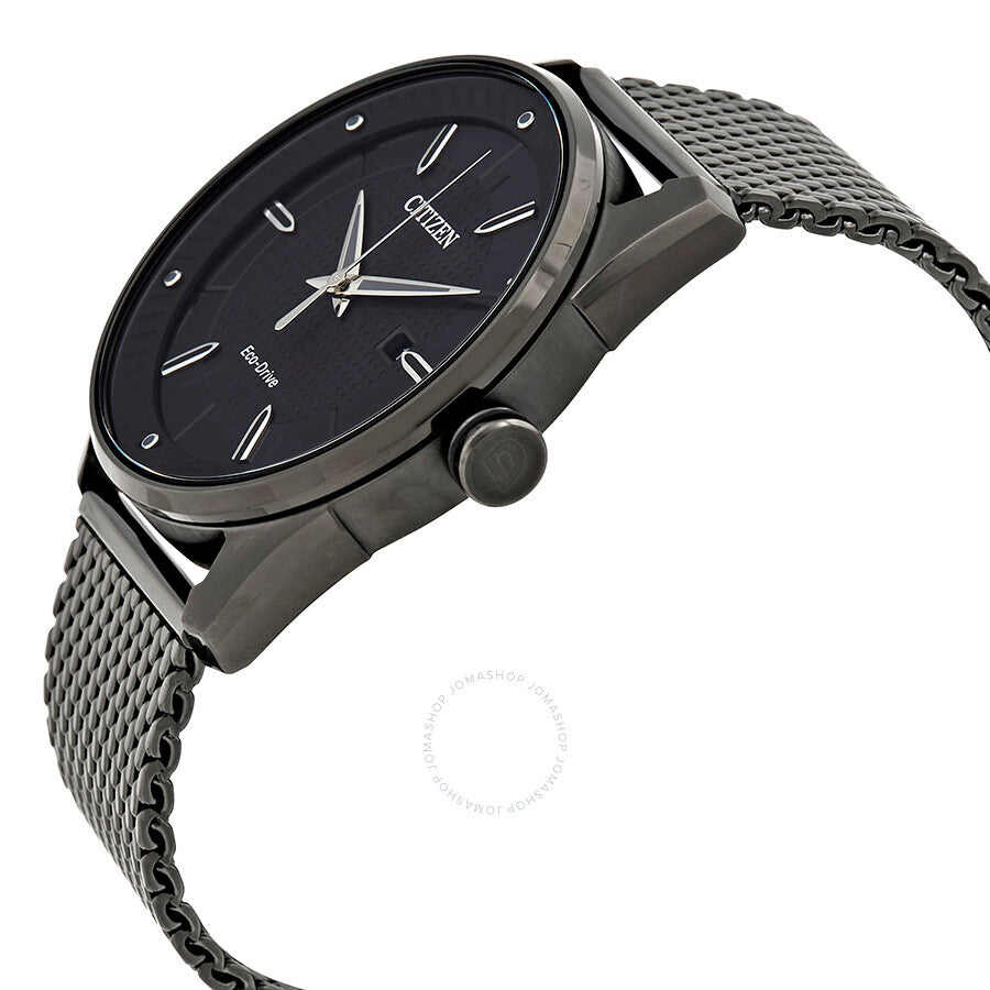 Citizen Drive Black Dial Black Ion-plated Mesh Men's Watch BM6988-57E - Dawson Watches #2