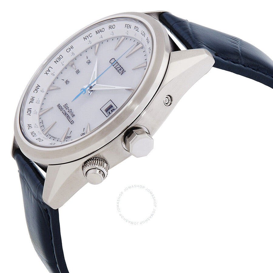 Citizen Eco-Drive Perpetual World Time Silver Dial Watch CB0270-10A - The Watches Men & Co #2
