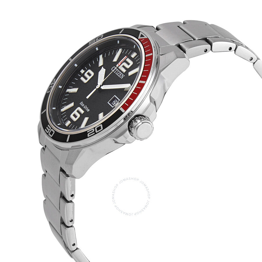 Citizen Eco-Drive Black Dial Stainless Steel Men's Watch AW1520-51E - Dawson Watches #2