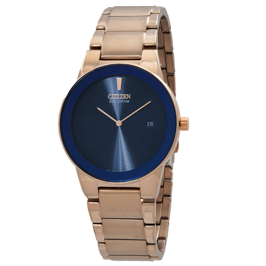 Citizen Eco-Drive Blue Dial Rose Gold-tone Men's Watch AU1066-80L - Dawson Watches