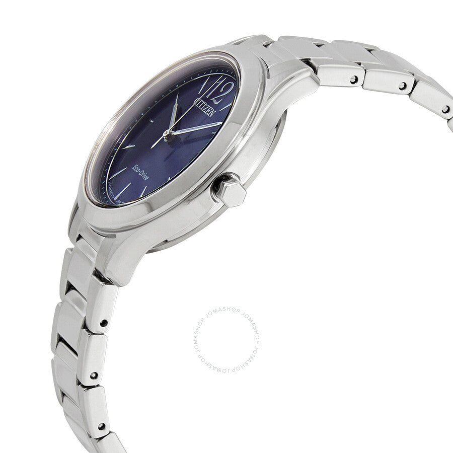 Citizen Eco-Drive Blue Dial Stainless Steel Ladies Watch FE6120-86L - Dawson Watches #2