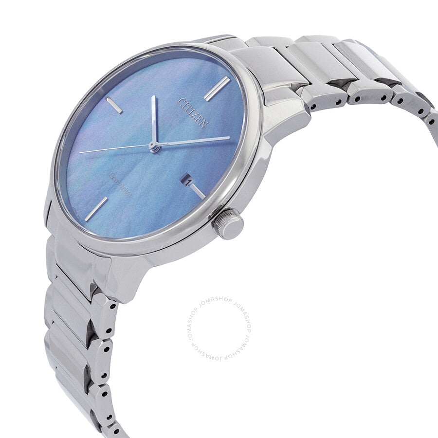 Citizen Eco-Drive Blue Mother of Pearl Dial Stainless Steel Men's Watch BM7520-88N - Dawson Watches #2
