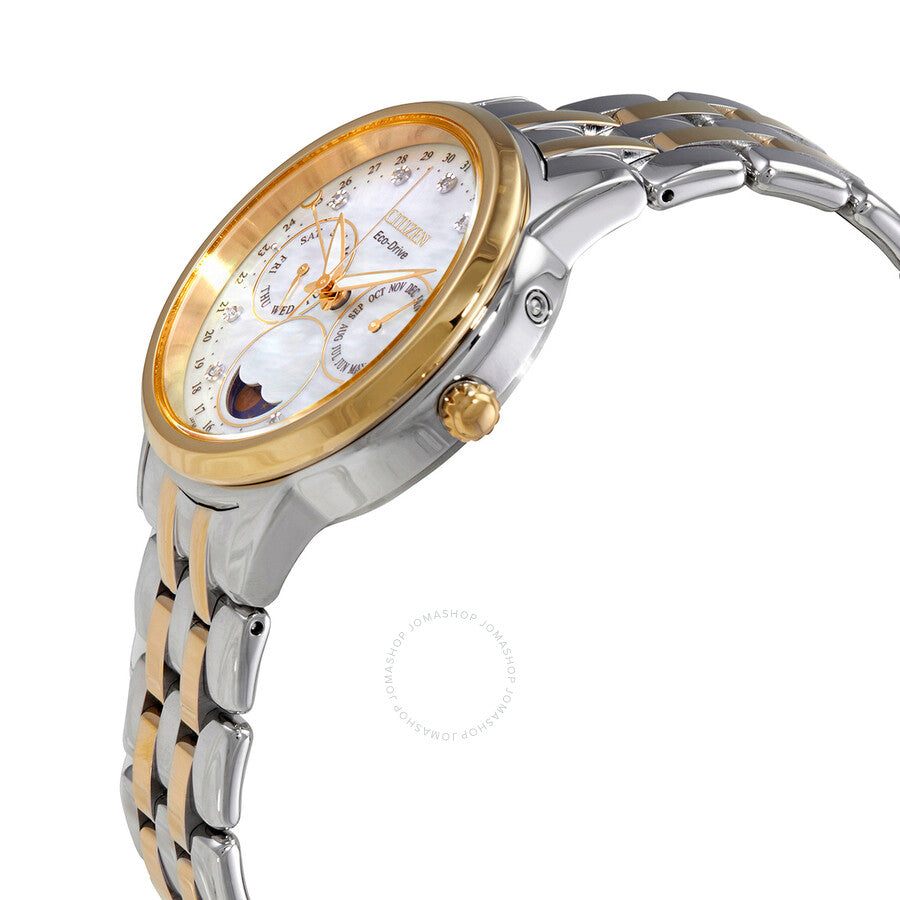 Citizen Eco-Drive Calendrier Chronograph Diamond Ladies Watch FD0004-51D - Dawson Watches #2