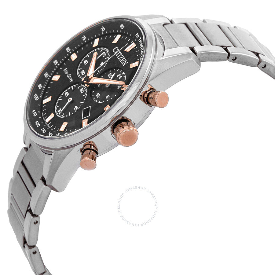 Citizen Eco-Drive Chronograph Black Dial Men's Watch AT2396-86E - Dawson Watches #2