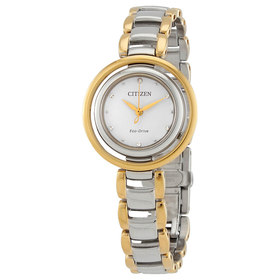 Citizen Eco-Drive Diamond White Dial Ladies Watch EM0664-84A - Dawson Watches