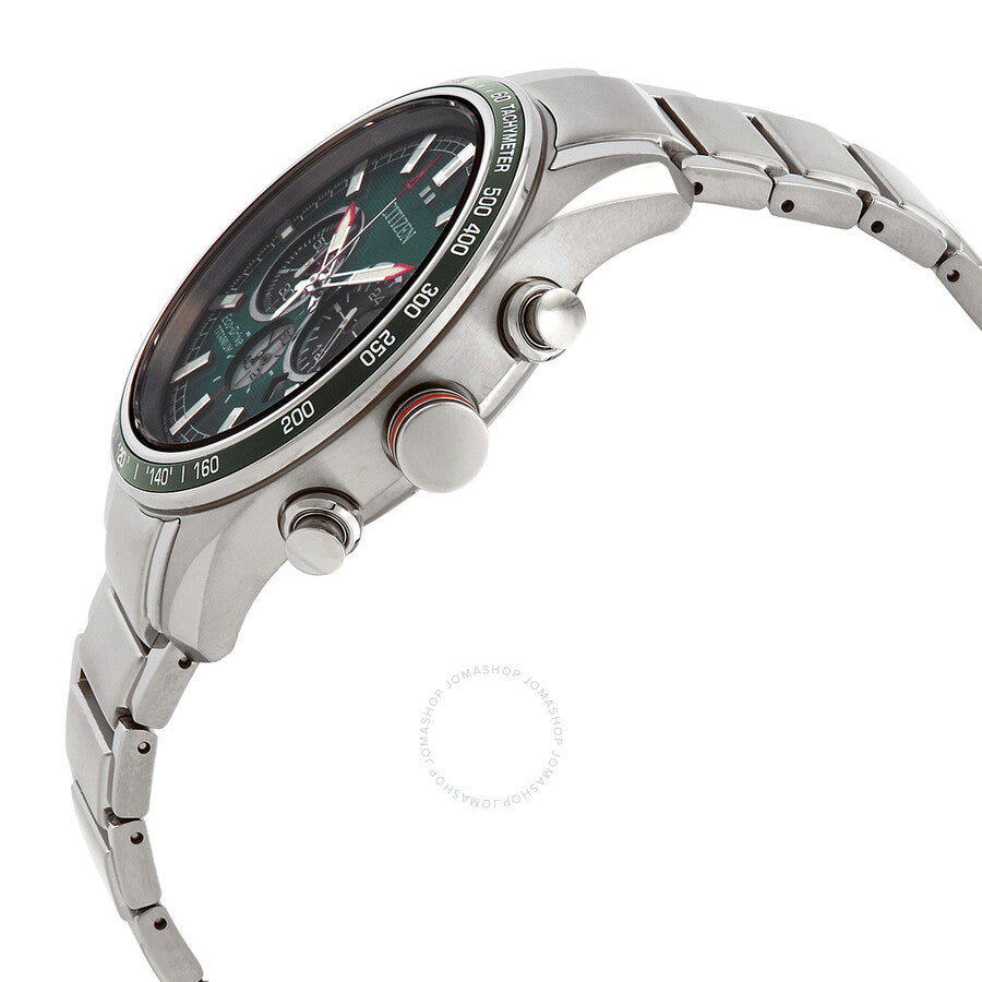 Citizen Eco-Drive Super Titanium Chronograph Green Dial Men's Watch CA4497-86X - Dawson Watches #2