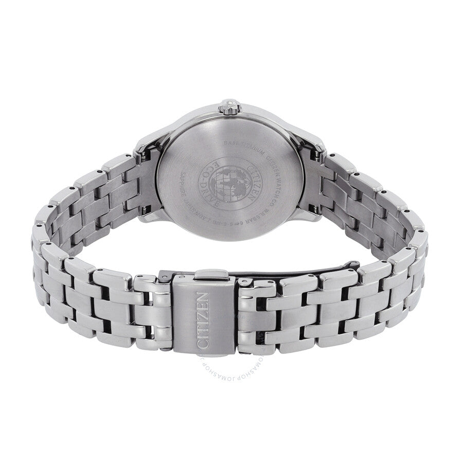 Citizen Eco-Drive Titanium Diamond Blue Mother of Pearl Dial Ladies Watch EM0720-85N - Dawson Watches #3