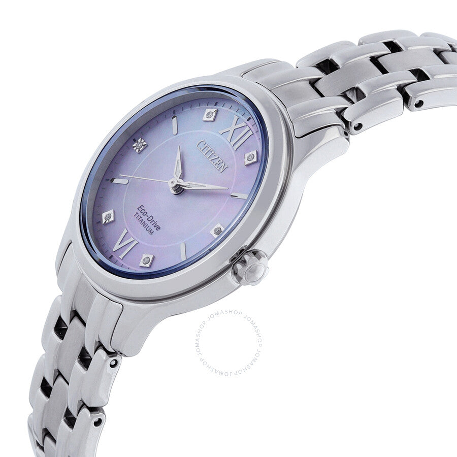 Citizen Eco-Drive Titanium Diamond Ladies Watch EM0720-85Y - Dawson Watches #2