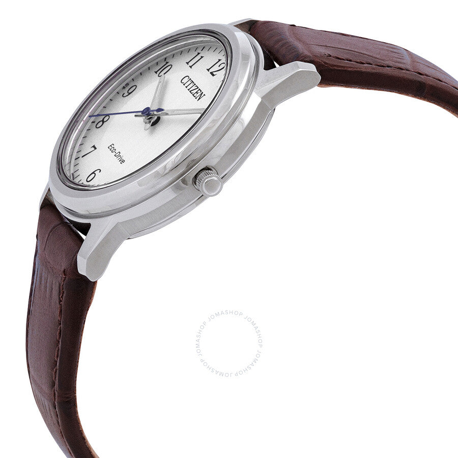 Citizen Eco-Drive White Dial Brown Leather Ladies Watch FE6011-14A - Dawson Watches #2