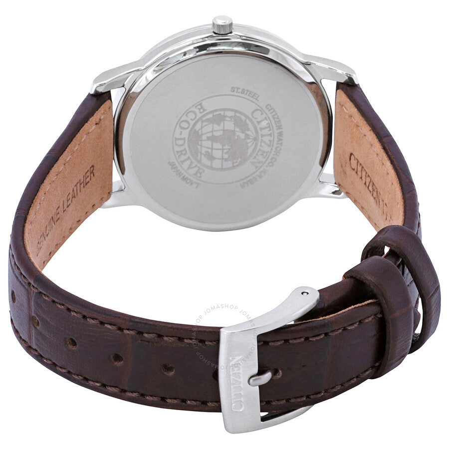 Citizen Eco-Drive White Dial Brown Leather Ladies Watch FE6011-14A - Dawson Watches #3