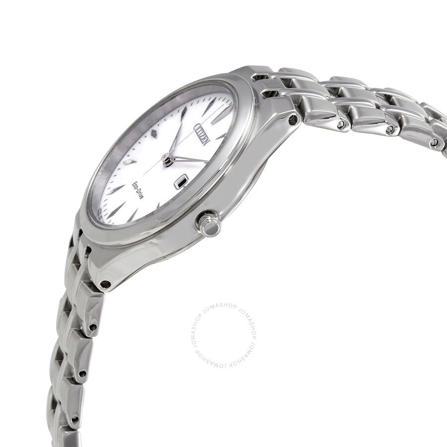 Citizen Eco-Drive White Dial Stainless Steel Ladies Watch EW2490-80B - Dawson Watches #2