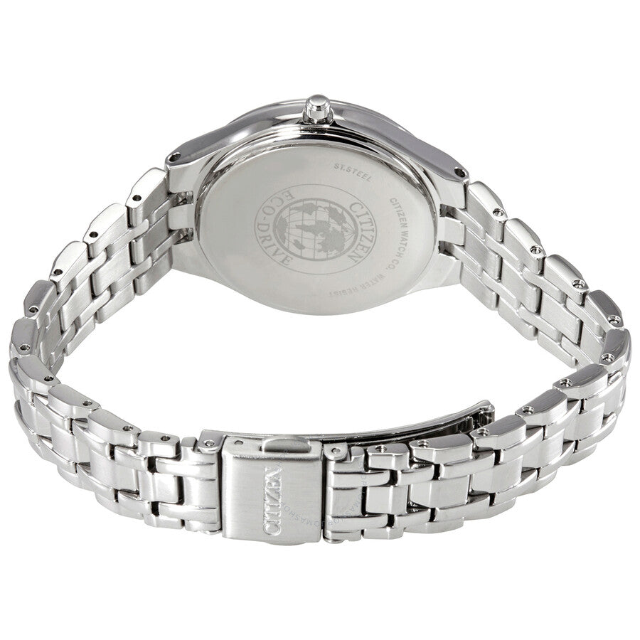 Citizen Eco-Drive White Dial Stainless Steel Ladies Watch EW2490-80B - Dawson Watches #3