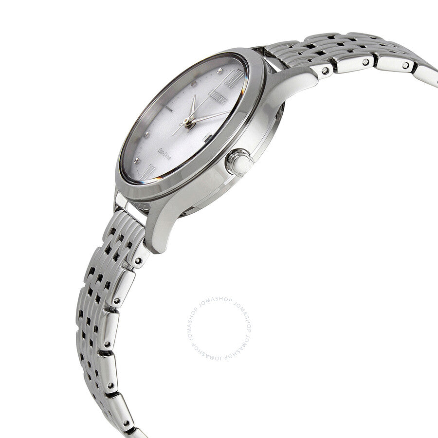 Citizen Eco-Drive White Dial Stainless Steel Ladies Watch EW2530-87A - Dawson Watches #2