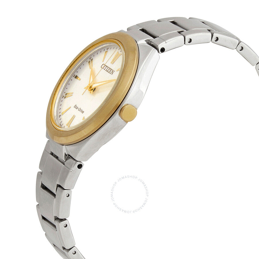 Citizen Eco-Drive White Dial Stainless Steel Ladies Watch FE6024-55B - Dawson Watches #2
