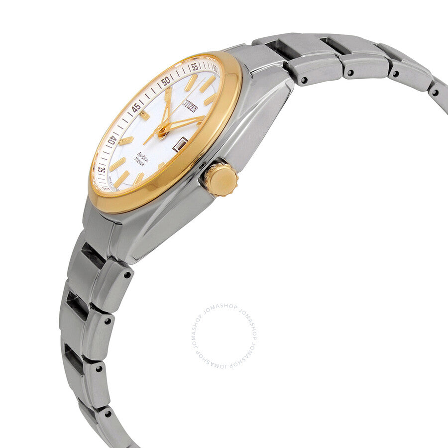 Citizen Eco-Drive White Dial Titanium Ladies Watch EW2214-52A - Dawson Watches #2