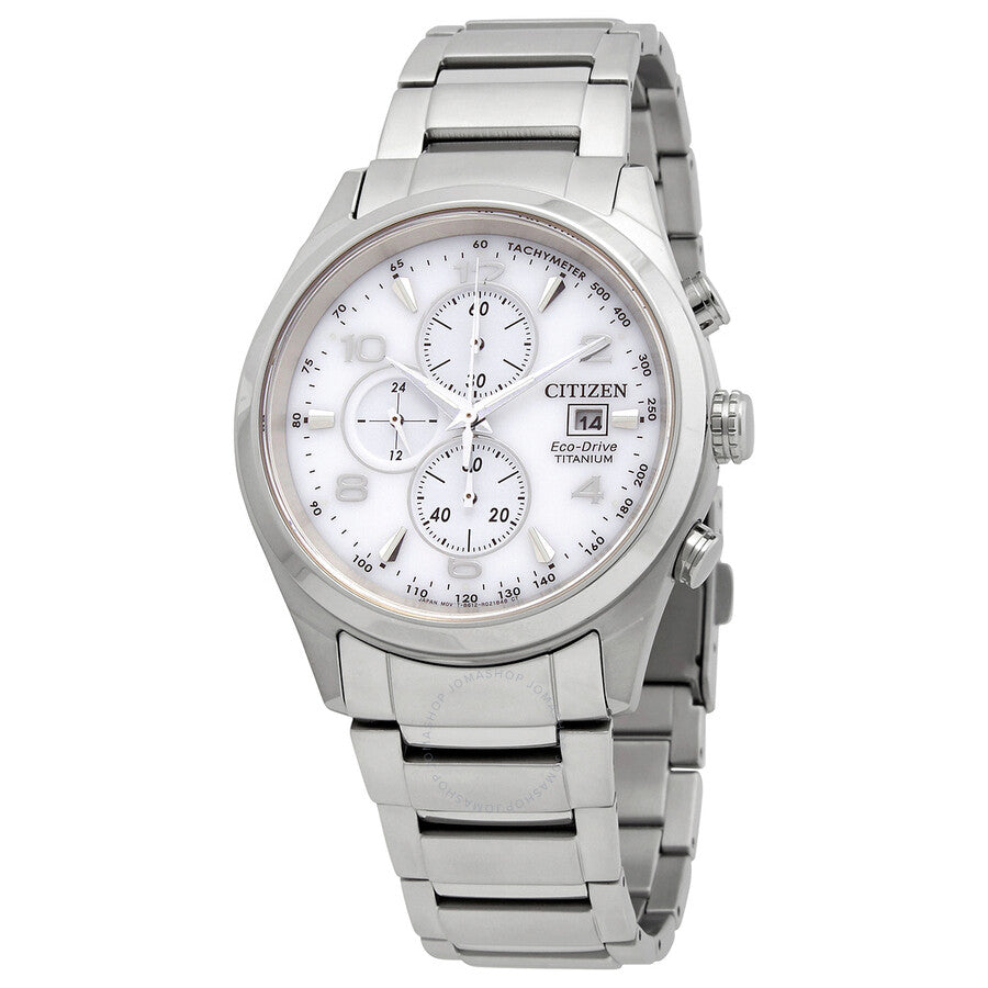 Citizen Eco-Drive White Dial Titanium Men's Watch CA0650-82A - Dawson Watches
