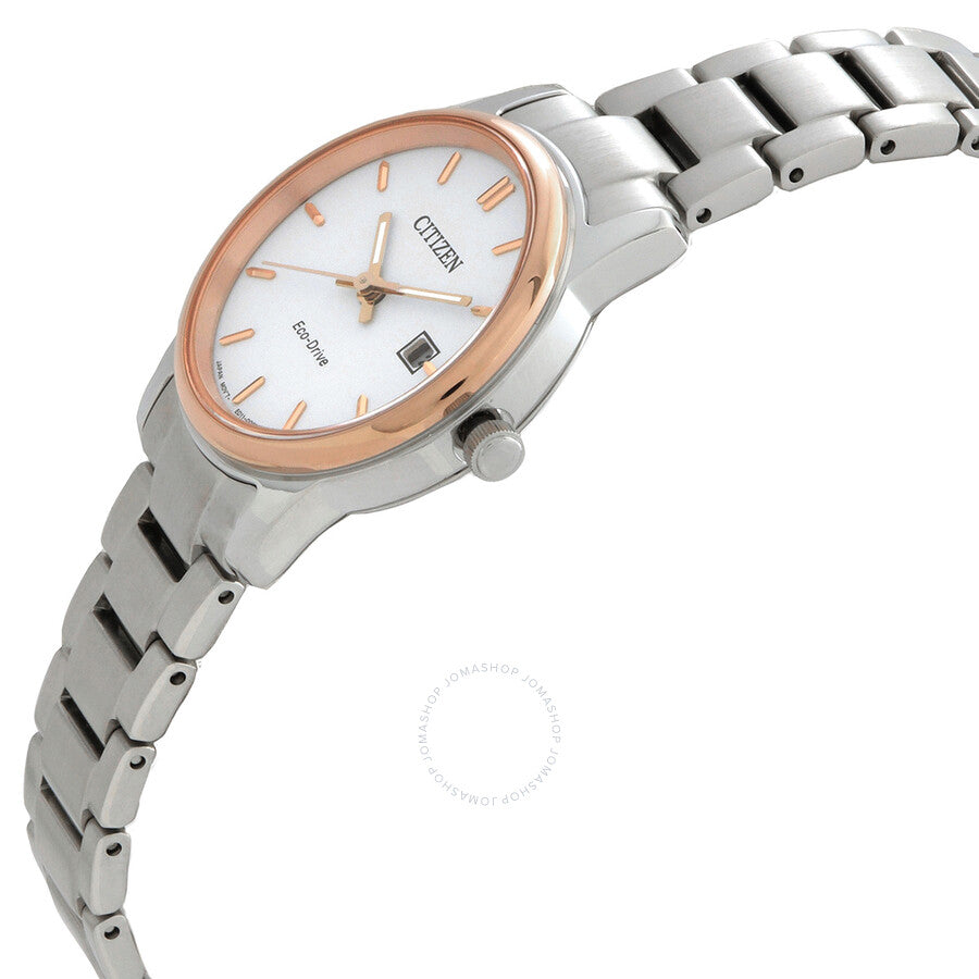 Citizen Eco-Drive White Dial Two-Tone Ladies Watch EW2319-71A - Dawson Watches #2