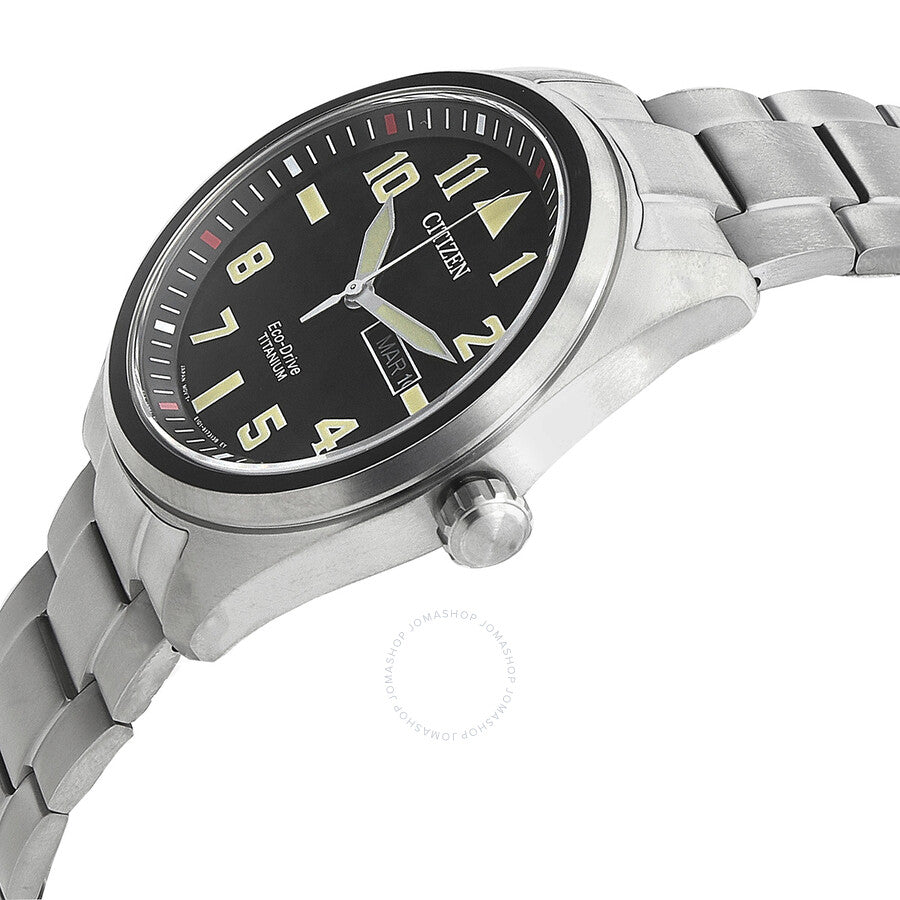 Citizen Garrison Eco-Drive Black Dial Super Titanium Men's Watch BM8560-88E - Dawson Watches #2