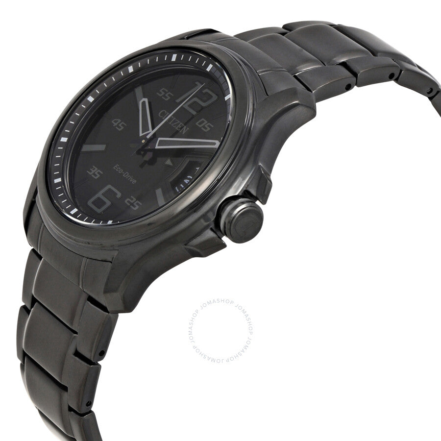 Citizen HTM Eco-Drive Black Dial Men's Watch AW1354-82E - Dawson Watches #2