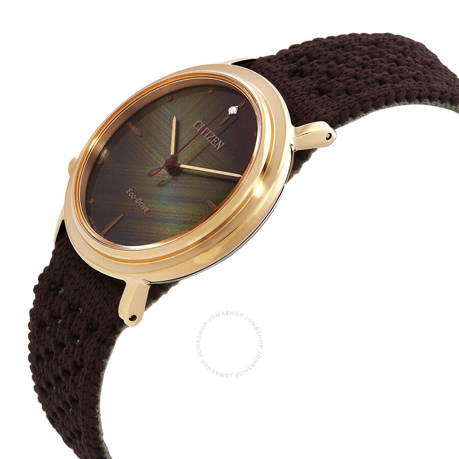 Citizen L Ambiluna Eco-Drive Brown Dial Ladies Watch EM1003-48X - Dawson Watches #2