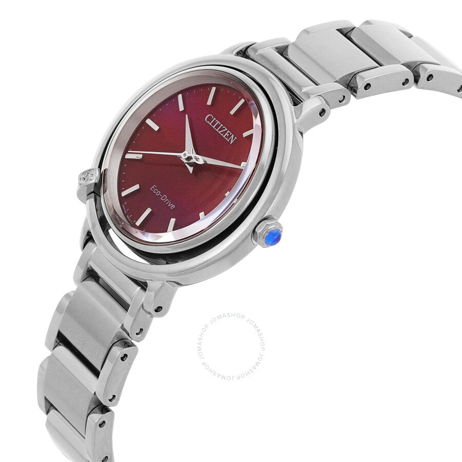 Citizen L Eco-Drive Red Mother of Pearl Dial Ladies Watch EM1090-78X - Dawson Watches #2