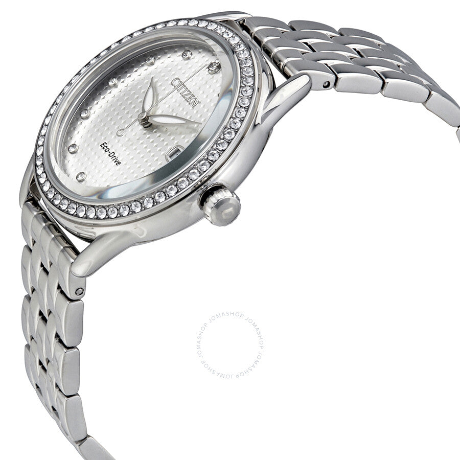 Citizen LTR Silver Dial Crystal Ladies Watch FE6110-55A - Dawson Watches #2