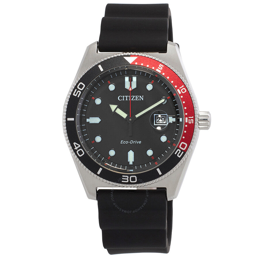 Citizen Marine Black Dial Eco-Drive Men's Watch AW1769-10E - Dawson Watches
