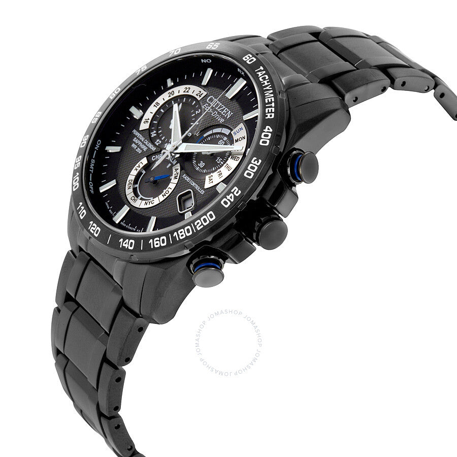 Citizen Perpetual Chrono A-T Black Dial Men's Watch AT4007-54E - Dawson Watches #2