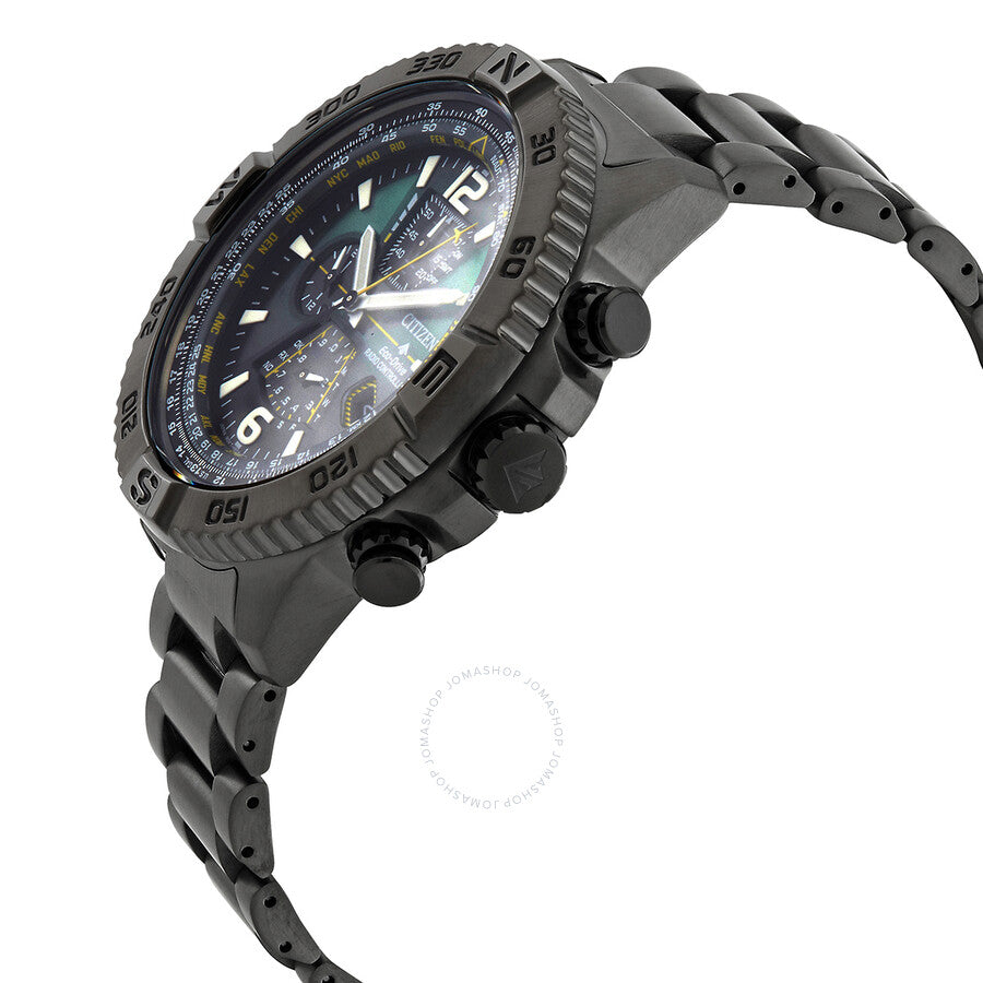 Citizen Promaster Navihawk A-T Perpetual World Time Chronograph GMT Green Dial Men's Watch AT8227-56X - Dawson Watches #2