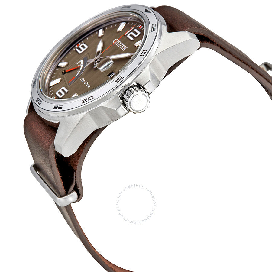 Citizen PRT Taupe Dial Brown Leather Men's Watch AW7039-01H - Dawson Watches #2
