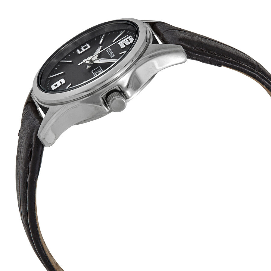 Citizen Quartz Black Dial Black Leather Ladies Watch EQ0591-13E - Dawson Watches #2