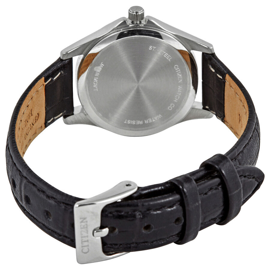 Citizen Quartz Black Dial Black Leather Ladies Watch EQ0591-13E - Dawson Watches #3