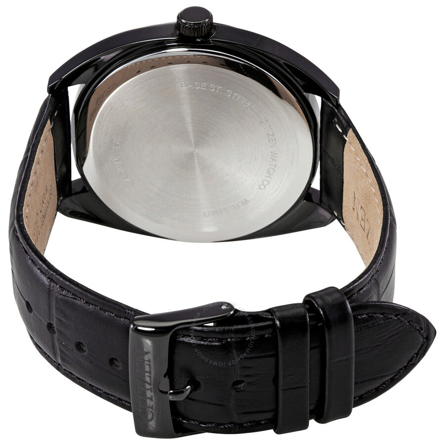 Citizen Quartz Black Dial Black Leather Men's Watch BI5095-05E - Dawson Watches #3