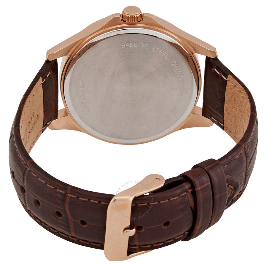 Citizen Quartz Black Dial Brown Leather Men's Watch BF2023-01H - Dawson Watches #3