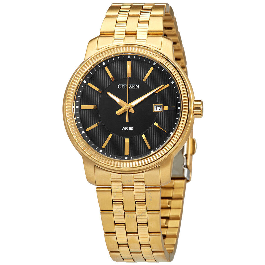 Citizen Quartz Black Dial Gold-tone Men's Watch BI1083-57E - Dawson Watches