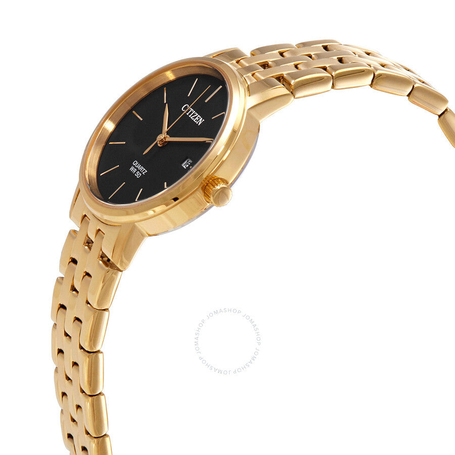 Citizen Quartz Black Dial Ladies Stainless Steel Gold-tone Watch EU6092-59E - Dawson Watches #2
