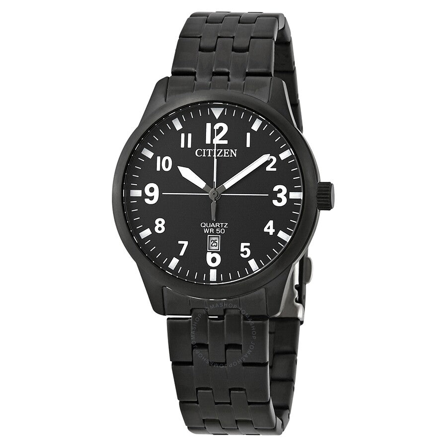 Citizen Quartz Black Dial Men's Watch BI1055-52E - Dawson Watches