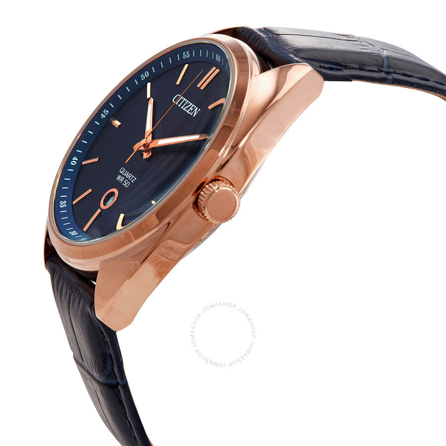 Citizen Quartz Blue Dial Blue Leather Men's Watch BI5093-01L - Dawson Watches #2